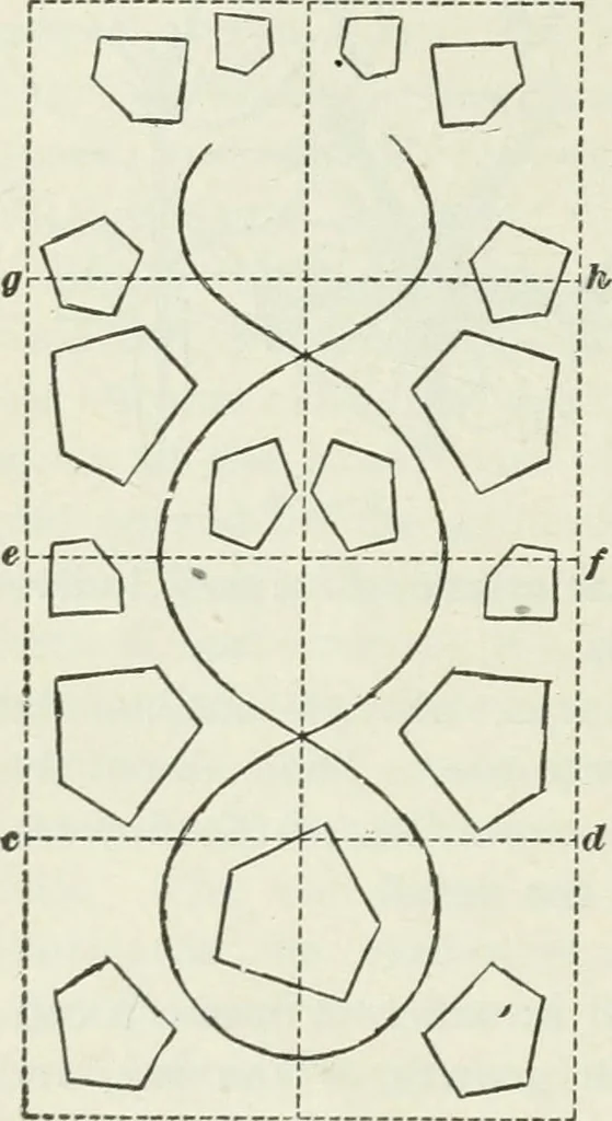 An illustration from Geometrical drawing, projection drawing, freehand and ornamental drawing, wash work and brush drawing, elementary perspective drawing, architectural drawing, 1921, leaf 221