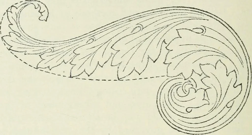 An illustration from Geometrical drawing, projection drawing, freehand and ornamental drawing, wash work and brush drawing, elementary perspective drawing, architectural drawing, 1921, leaf 223