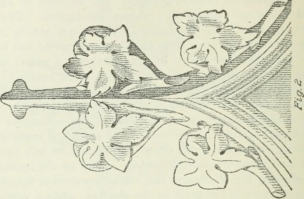 An illustration from Geometrical drawing, projection drawing, freehand and ornamental drawing, wash work and brush drawing, elementary perspective drawing, architectural drawing, 1921, leaf 243