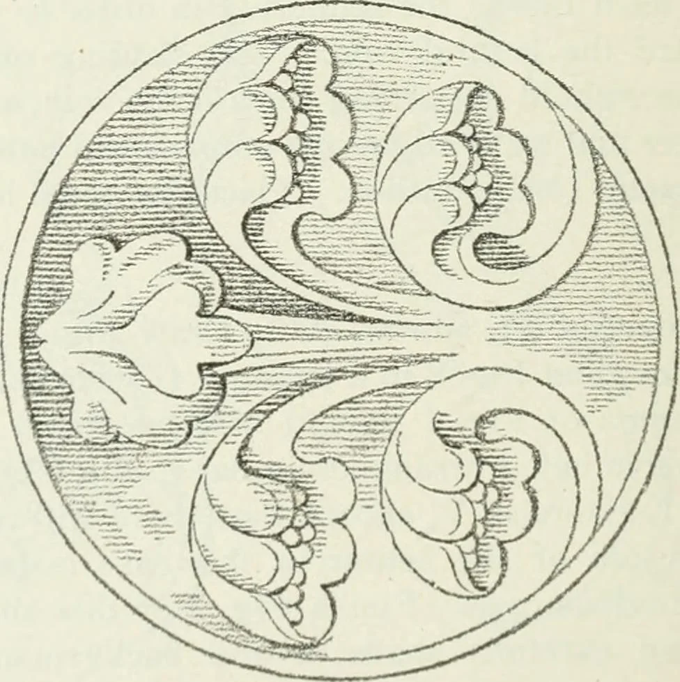 An illustration from Geometrical drawing, projection drawing, freehand and ornamental drawing, wash work and brush drawing, elementary perspective drawing, architectural drawing, 1921, leaf 243