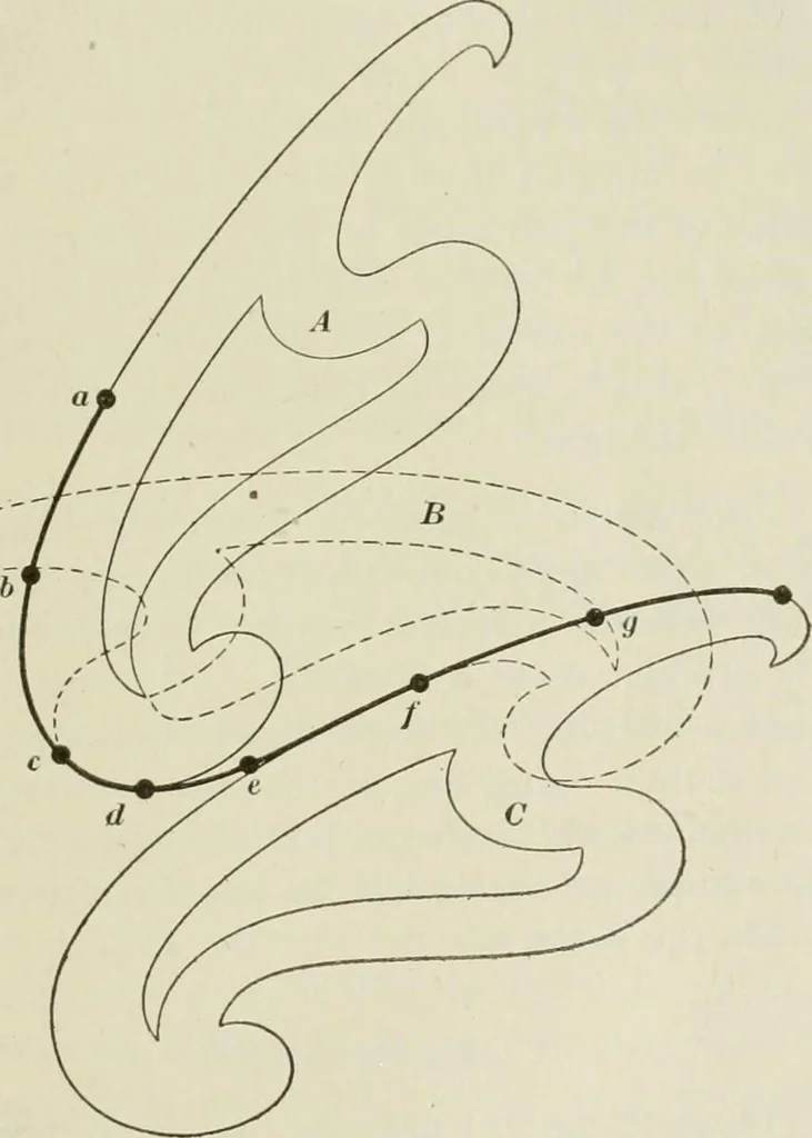An illustration from Geometrical drawing, projection drawing, freehand and ornamental drawing, wash work and brush drawing, elementary perspective drawing, architectural drawing, 1921, leaf 34