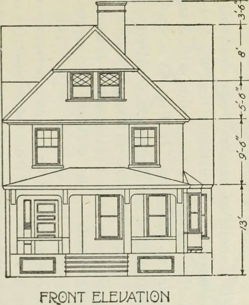 An illustration from Geometrical drawing, projection drawing, freehand and ornamental drawing, wash work and brush drawing, elementary perspective drawing, architectural drawing, 1921, leaf 370