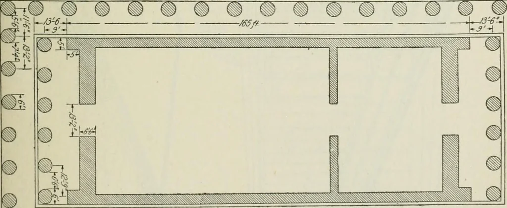 An illustration from Geometrical drawing, projection drawing, freehand and ornamental drawing, wash work and brush drawing, elementary perspective drawing, architectural drawing, 1921, leaf 374