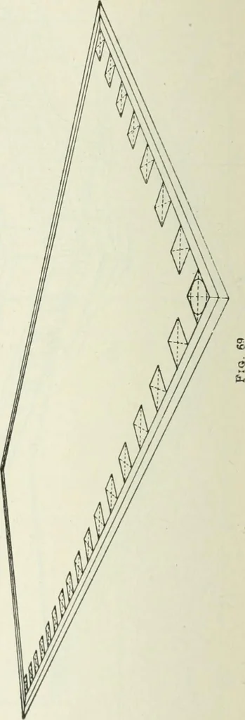 An illustration from Geometrical drawing, projection drawing, freehand and ornamental drawing, wash work and brush drawing, elementary perspective drawing, architectural drawing, 1921, leaf 377