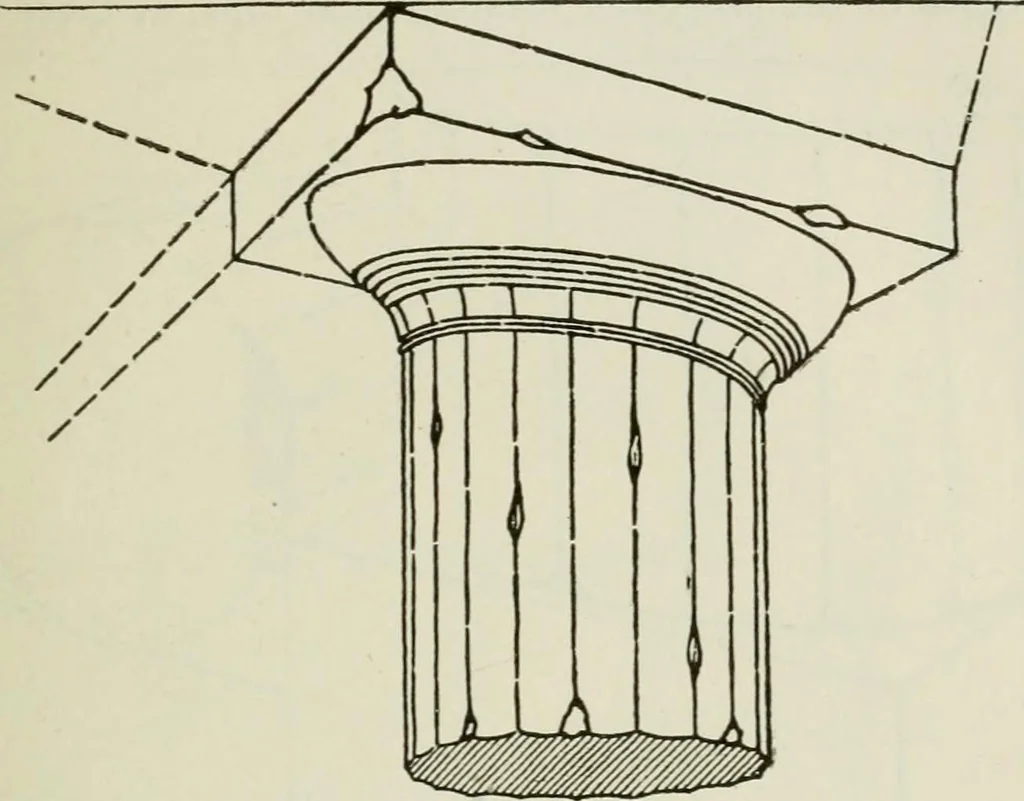 An illustration from Geometrical drawing, projection drawing, freehand and ornamental drawing, wash work and brush drawing, elementary perspective drawing, architectural drawing, 1921, leaf 382