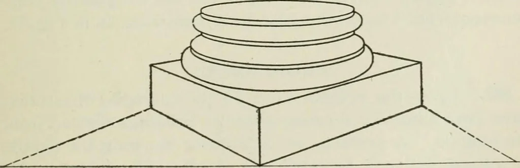 An illustration from Geometrical drawing, projection drawing, freehand and ornamental drawing, wash work and brush drawing, elementary perspective drawing, architectural drawing, 1921, leaf 382