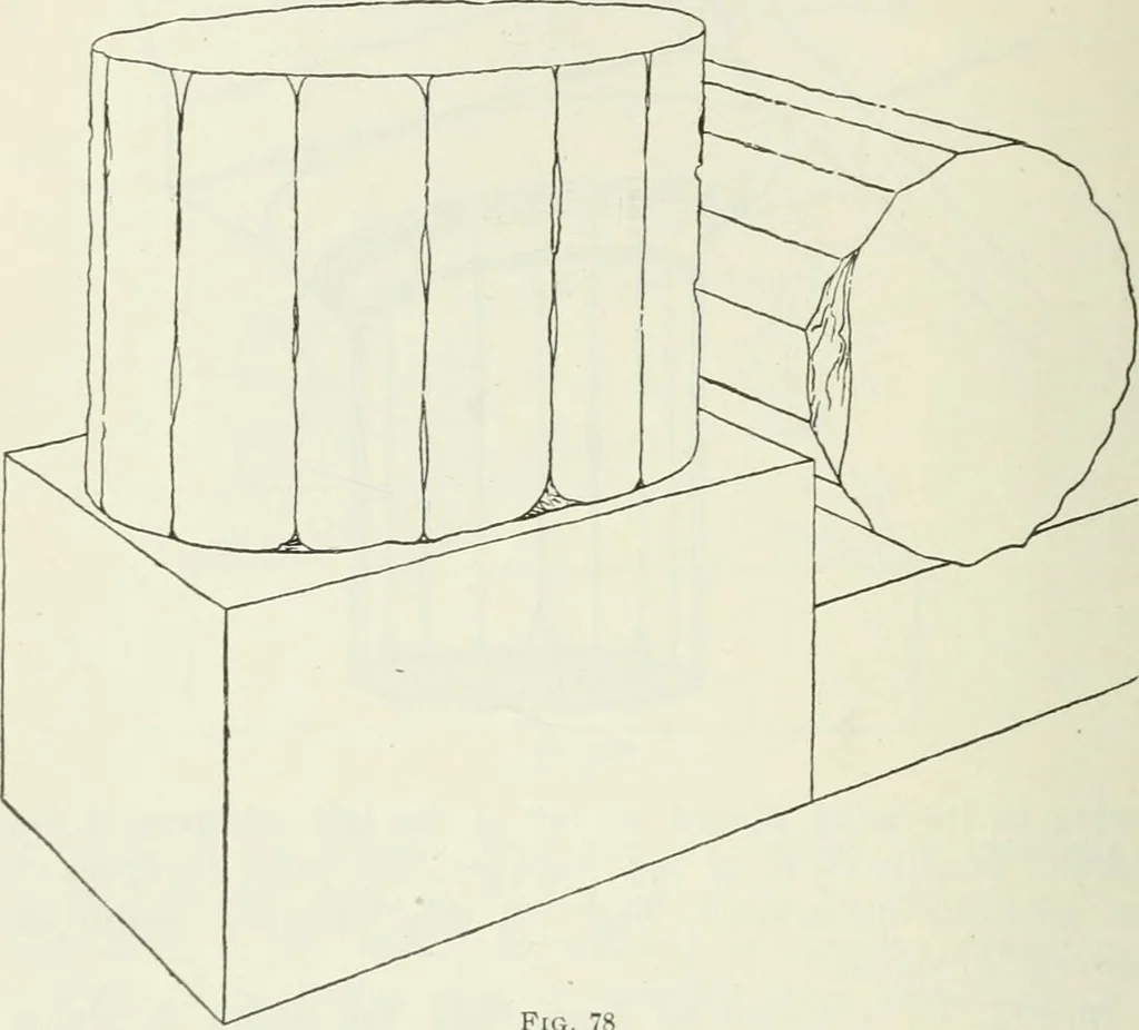 An illustration from Geometrical drawing, projection drawing, freehand and ornamental drawing, wash work and brush drawing, elementary perspective drawing, architectural drawing, 1921, leaf 383