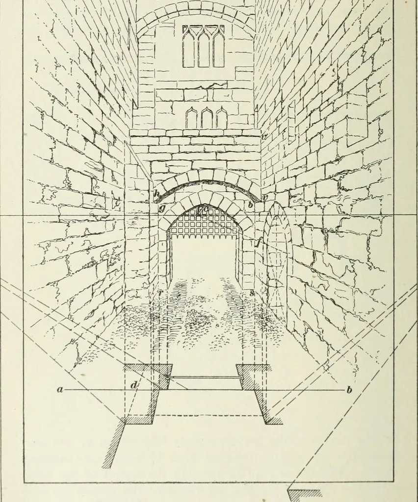 An illustration from Geometrical drawing, projection drawing, freehand and ornamental drawing, wash work and brush drawing, elementary perspective drawing, architectural drawing, 1921, leaf 389