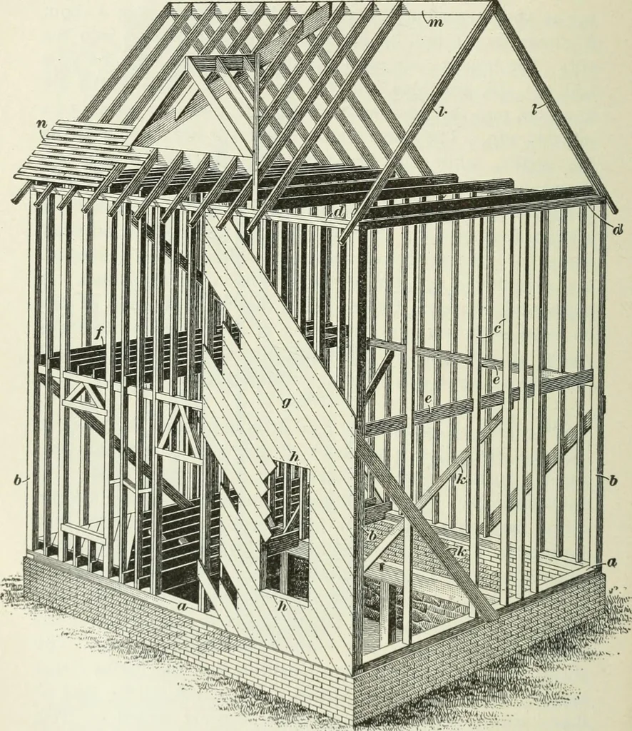 An illustration from Geometrical drawing, projection drawing, freehand and ornamental drawing, wash work and brush drawing, elementary perspective drawing, architectural drawing, 1921, leaf 433