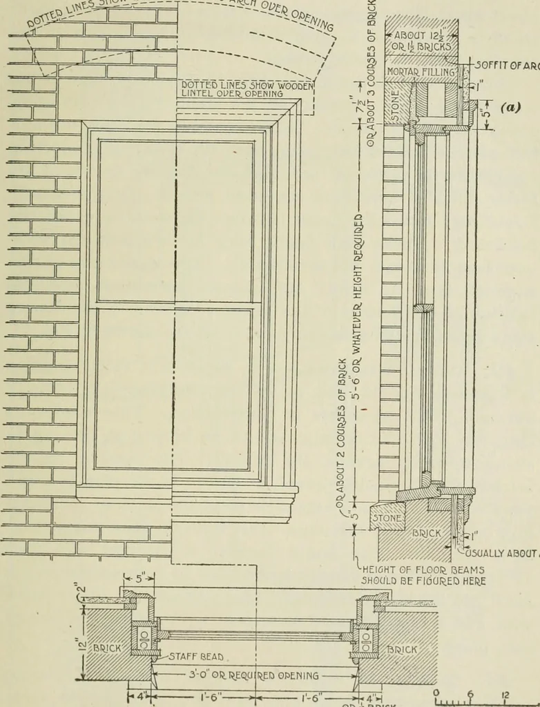 An illustration from Geometrical drawing, projection drawing, freehand and ornamental drawing, wash work and brush drawing, elementary perspective drawing, architectural drawing, 1921, leaf 452