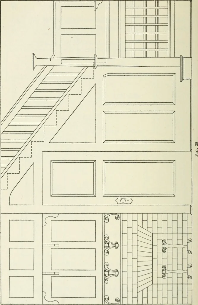An illustration from Geometrical drawing, projection drawing, freehand and ornamental drawing, wash work and brush drawing, elementary perspective drawing, architectural drawing, 1921, leaf 479
