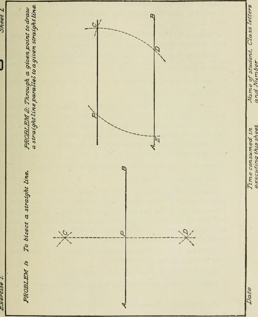 An illustration from Geometrical drawing, projection drawing, freehand and ornamental drawing, wash work and brush drawing, elementary perspective drawing, architectural drawing, 1921, leaf 48