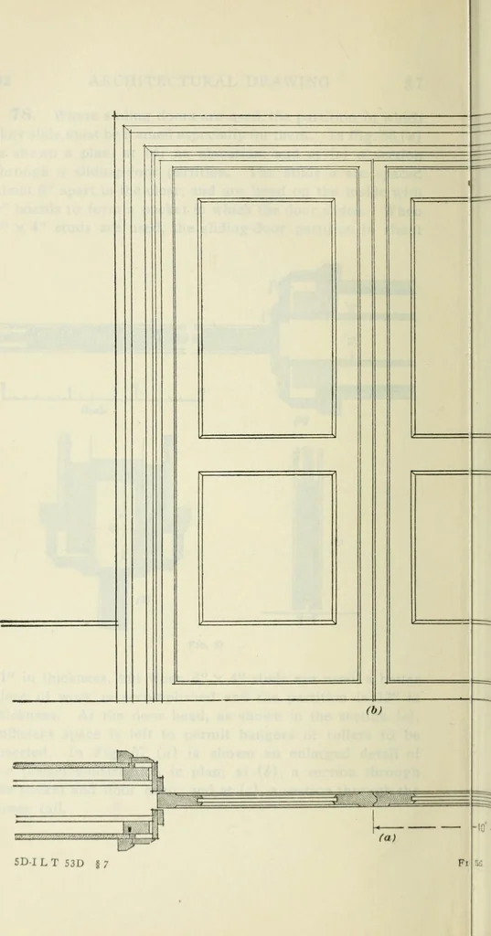 An illustration from Geometrical drawing, projection drawing, freehand and ornamental drawing, wash work and brush drawing, elementary perspective drawing, architectural drawing, 1921, leaf 537