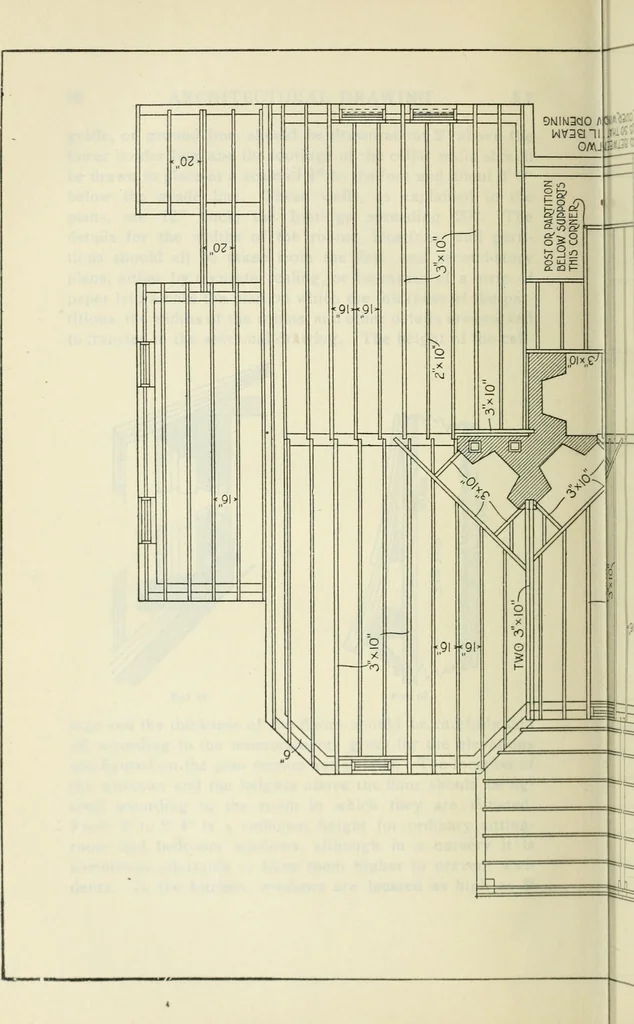 An illustration from Geometrical drawing, projection drawing, freehand and ornamental drawing, wash work and brush drawing, elementary perspective drawing, architectural drawing, 1921, leaf 549