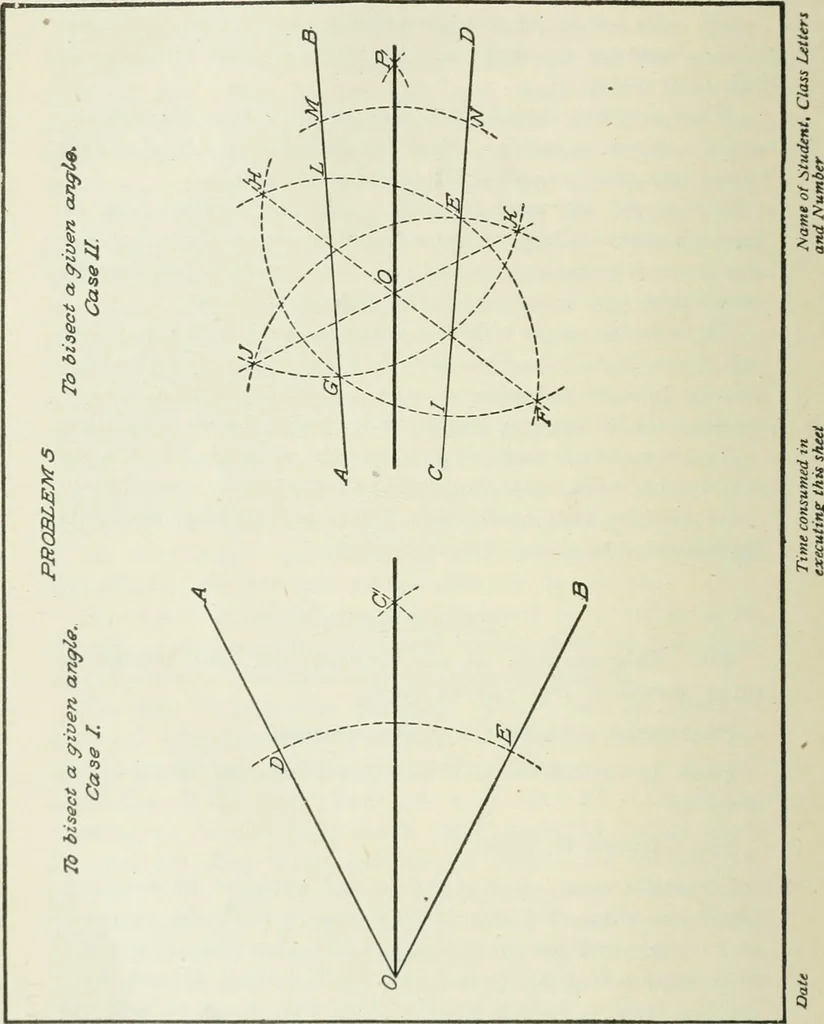 An illustration from Geometrical drawing, projection drawing, freehand and ornamental drawing, wash work and brush drawing, elementary perspective drawing, architectural drawing, 1921, leaf 55