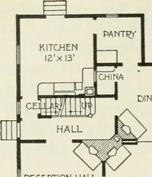 An illustration from Geometrical drawing, projection drawing, freehand and ornamental drawing, wash work and brush drawing, elementary perspective drawing, architectural drawing, 1921, leaf 569