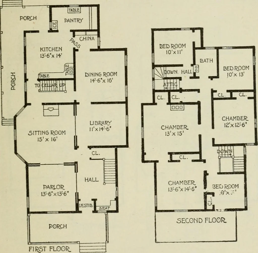 An illustration from Geometrical drawing, projection drawing, freehand and ornamental drawing, wash work and brush drawing, elementary perspective drawing, architectural drawing, 1921, leaf 570