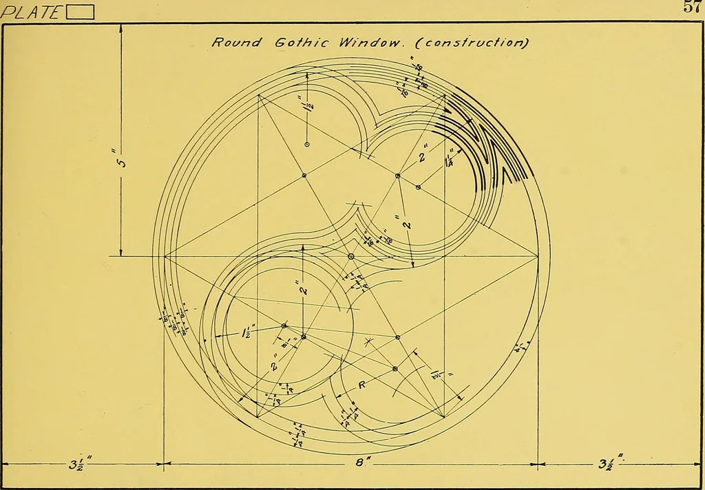 An illustration from Geometrical drawing; a collection of plates for practical use in elementary mechanical drawing, 1915, leaf 127