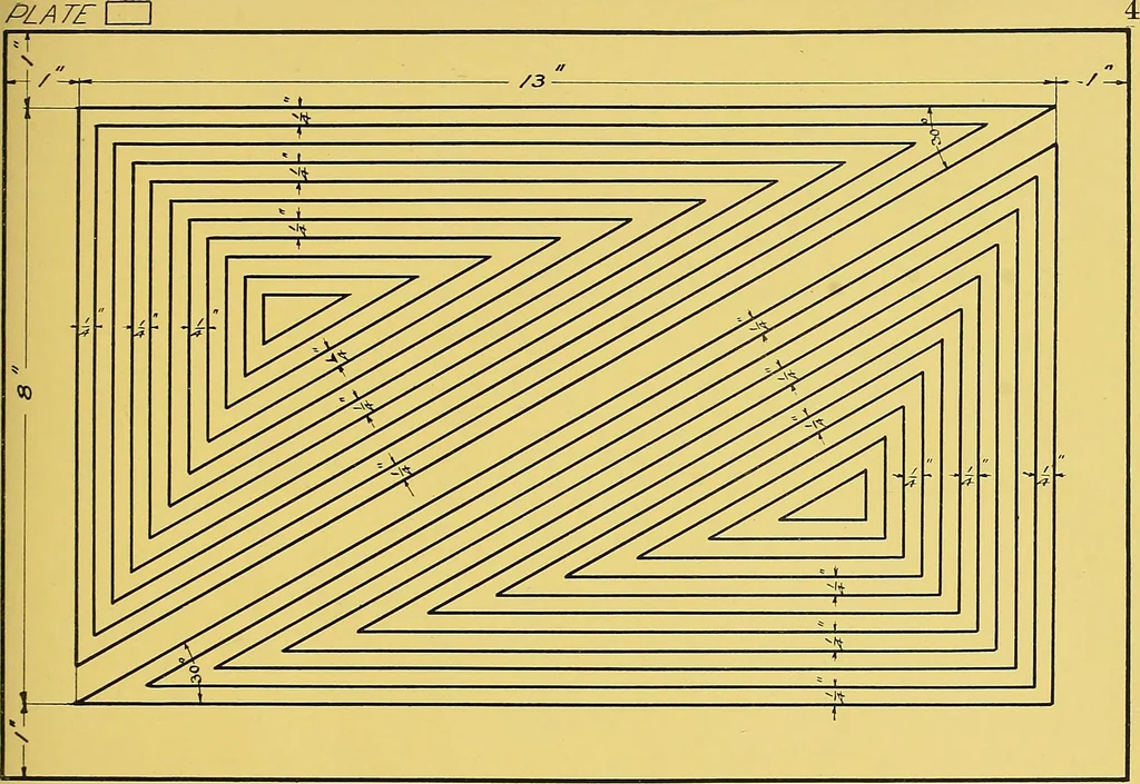 An illustration from Geometrical drawing; a collection of plates for practical use in elementary mechanical drawing, 1915, leaf 21