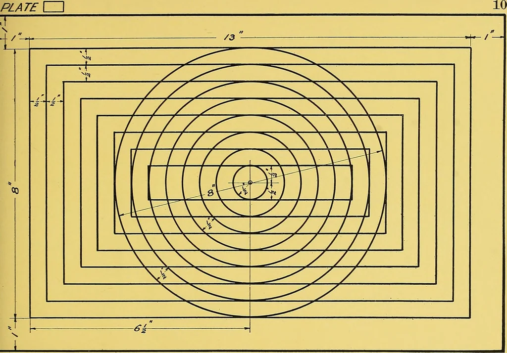 An illustration from Geometrical drawing; a collection of plates for practical use in elementary mechanical drawing, 1915, leaf 33