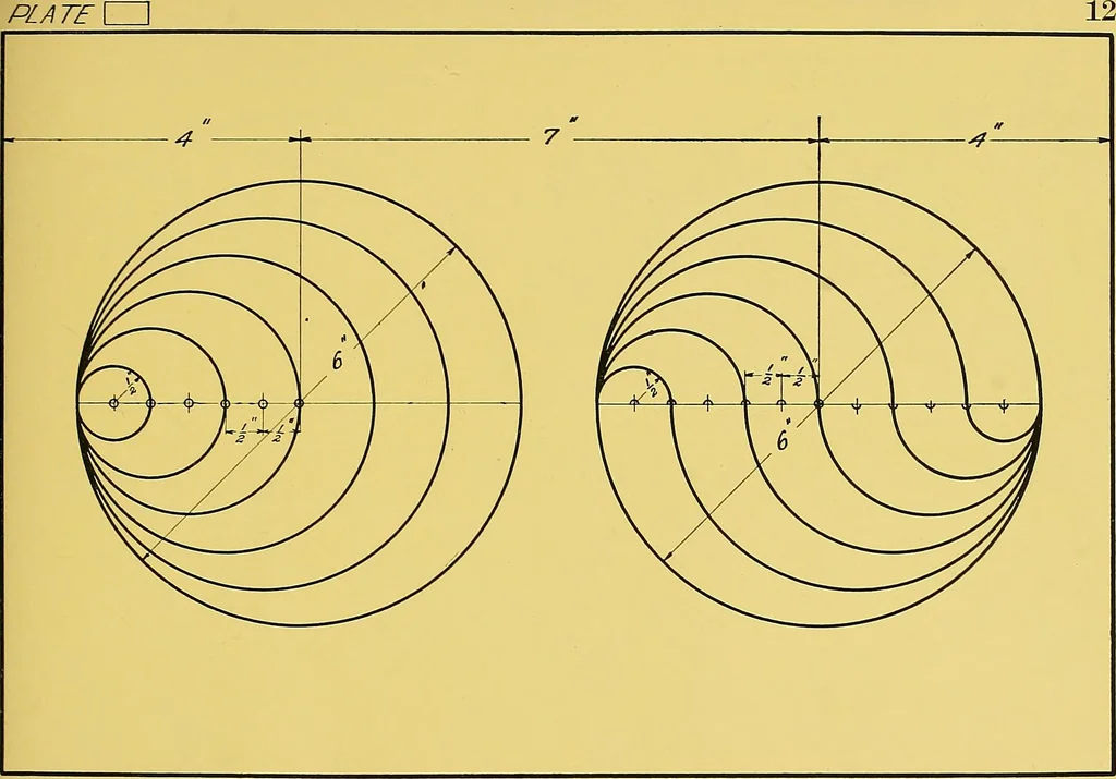 An illustration from Geometrical drawing; a collection of plates for practical use in elementary mechanical drawing, 1915, leaf 37