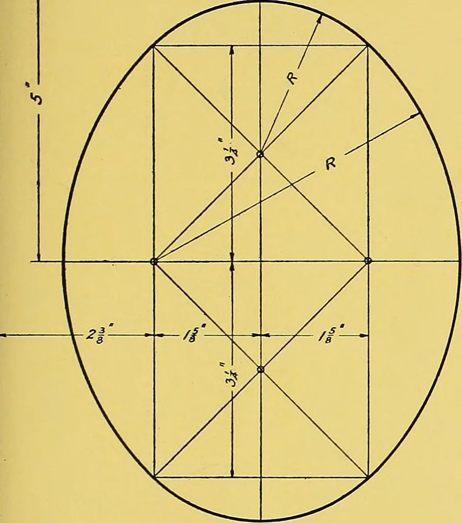 An illustration from Geometrical drawing; a collection of plates for practical use in elementary mechanical drawing, 1915, leaf 39