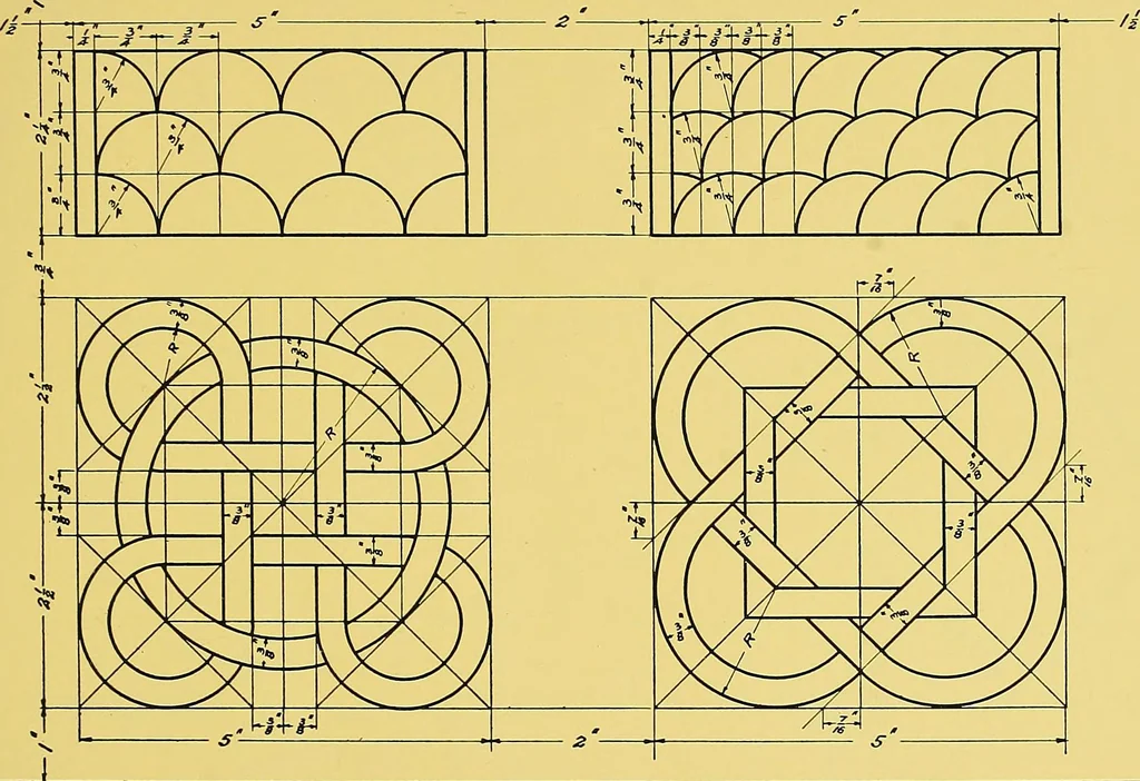 An illustration from Geometrical drawing; a collection of plates for practical use in elementary mechanical drawing, 1915, leaf 47