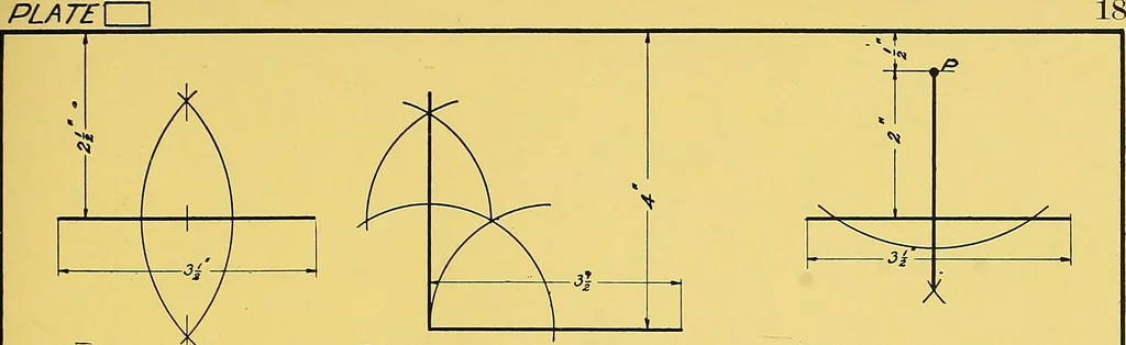An illustration from Geometrical drawing; a collection of plates for practical use in elementary mechanical drawing, 1915, leaf 49
