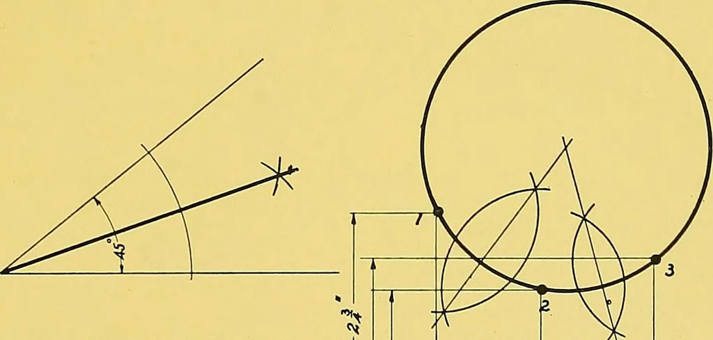 An illustration from Geometrical drawing; a collection of plates for practical use in elementary mechanical drawing, 1915, leaf 49