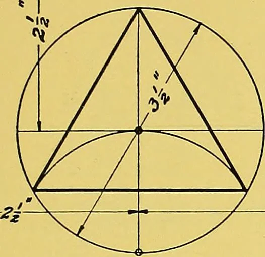 An illustration from Geometrical drawing; a collection of plates for practical use in elementary mechanical drawing, 1915, leaf 51