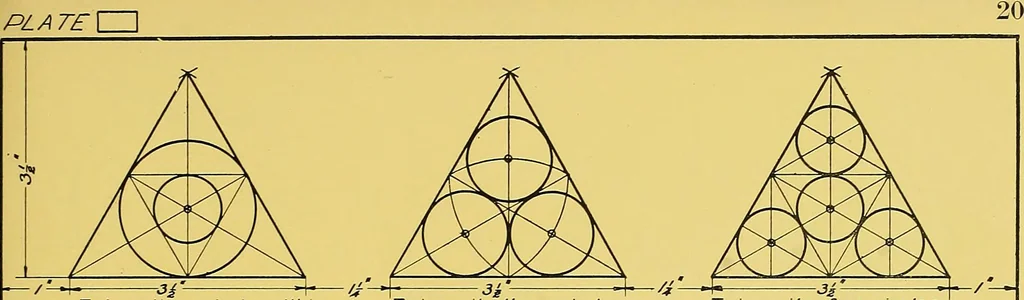 An illustration from Geometrical drawing; a collection of plates for practical use in elementary mechanical drawing, 1915, leaf 53
