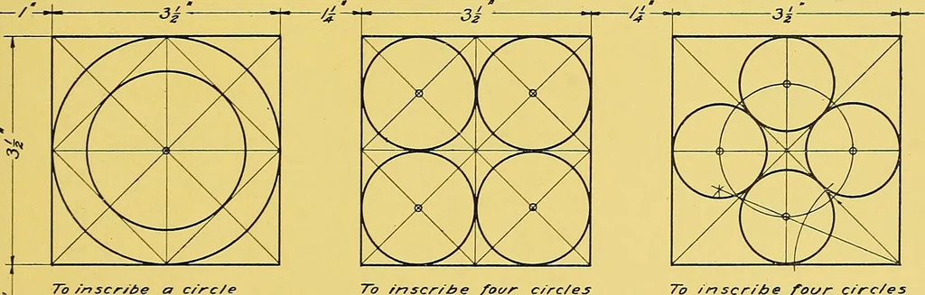 An illustration from Geometrical drawing; a collection of plates for practical use in elementary mechanical drawing, 1915, leaf 53