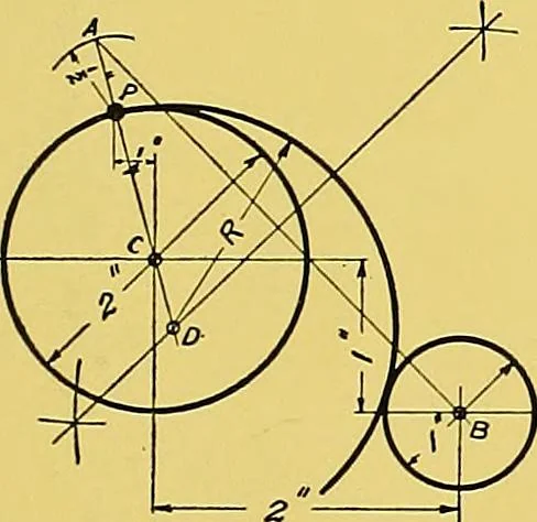 An illustration from Geometrical drawing; a collection of plates for practical use in elementary mechanical drawing, 1915, leaf 55