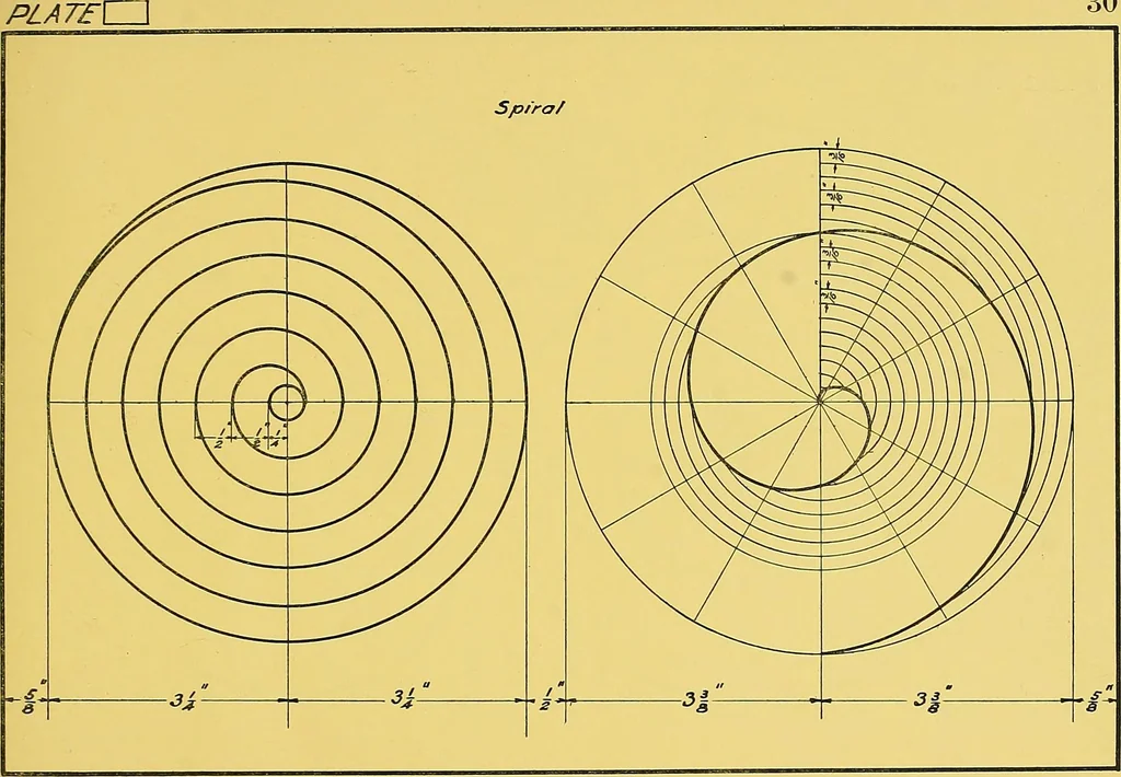 An illustration from Geometrical drawing; a collection of plates for practical use in elementary mechanical drawing, 1915, leaf 73
