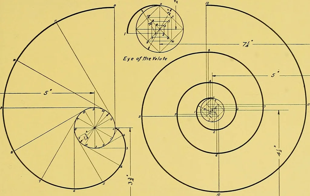 An illustration from Geometrical drawing; a collection of plates for practical use in elementary mechanical drawing, 1915, leaf 75