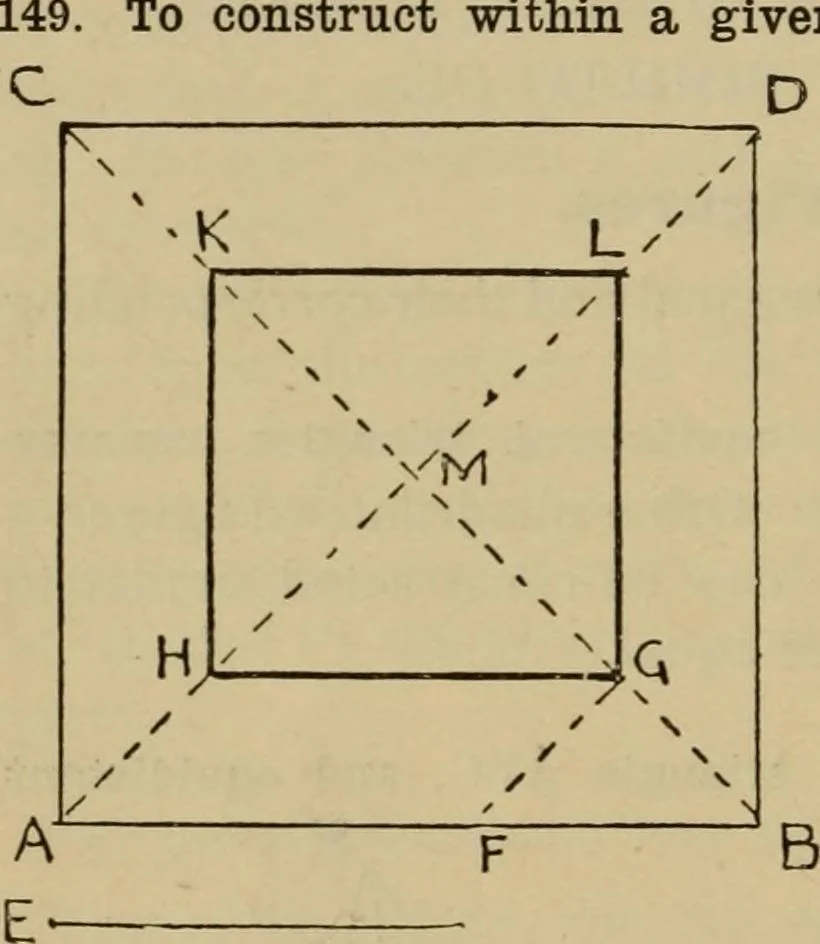 An illustration from Geometrical drawing and design, 1913, leaf 116