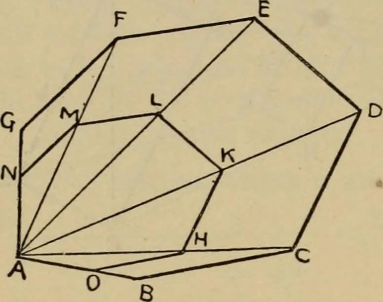An illustration from Geometrical drawing and design, 1913, leaf 118