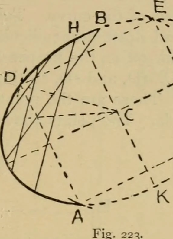 An illustration from Geometrical drawing and design, 1913, leaf 125