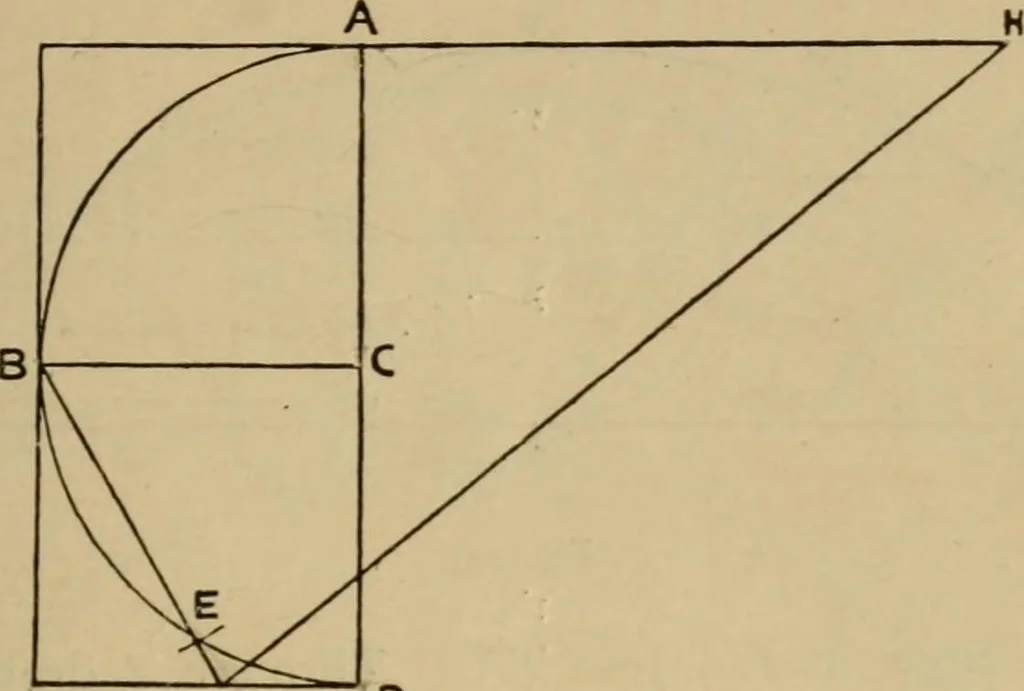 An illustration from Geometrical drawing and design, 1913, leaf 131