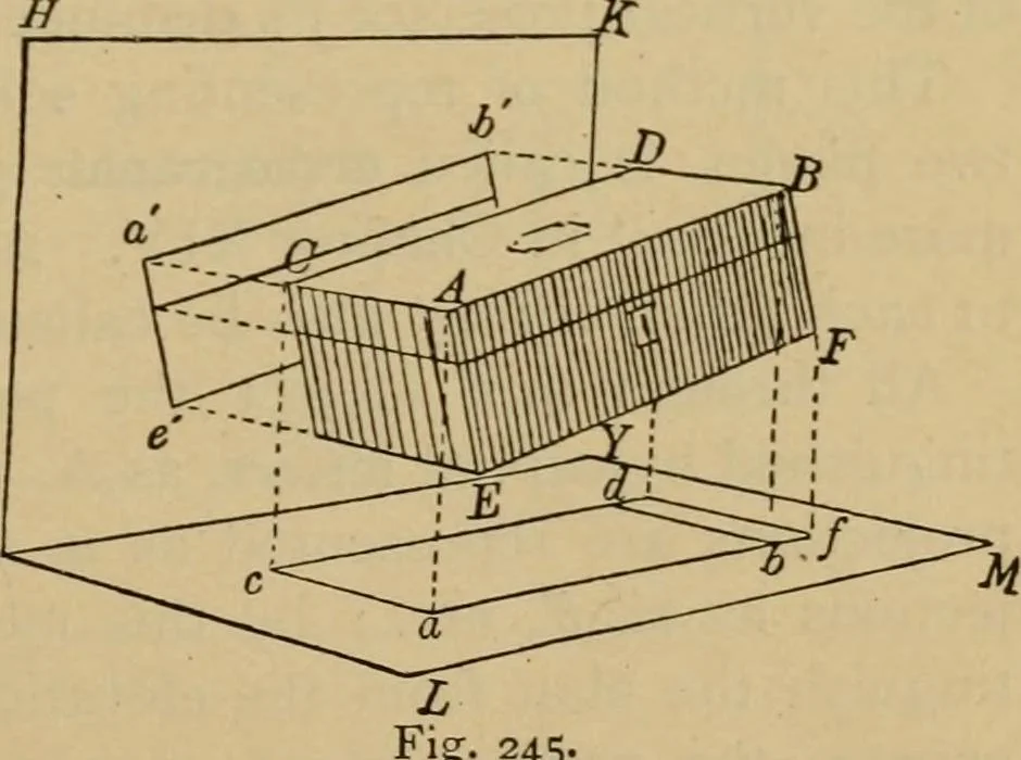 An illustration from Geometrical drawing and design, 1913, leaf 141