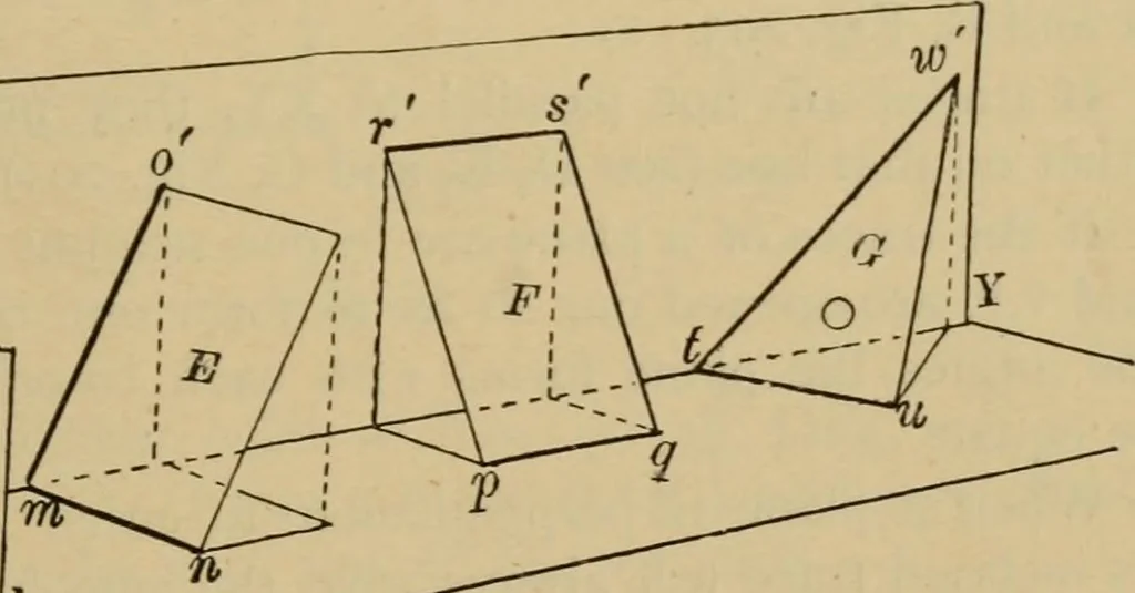 An illustration from Geometrical drawing and design, 1913, leaf 177