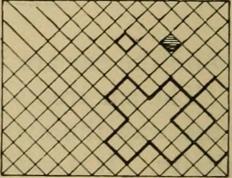 An illustration from Geometrical drawing and design, 1913, leaf 198