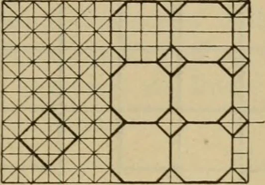 An illustration from Geometrical drawing and design, 1913, leaf 199