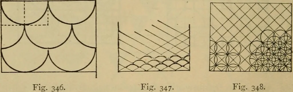 An illustration from Geometrical drawing and design, 1913, leaf 202