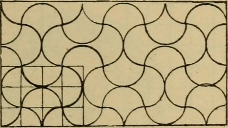 An illustration from Geometrical drawing and design, 1913, leaf 205