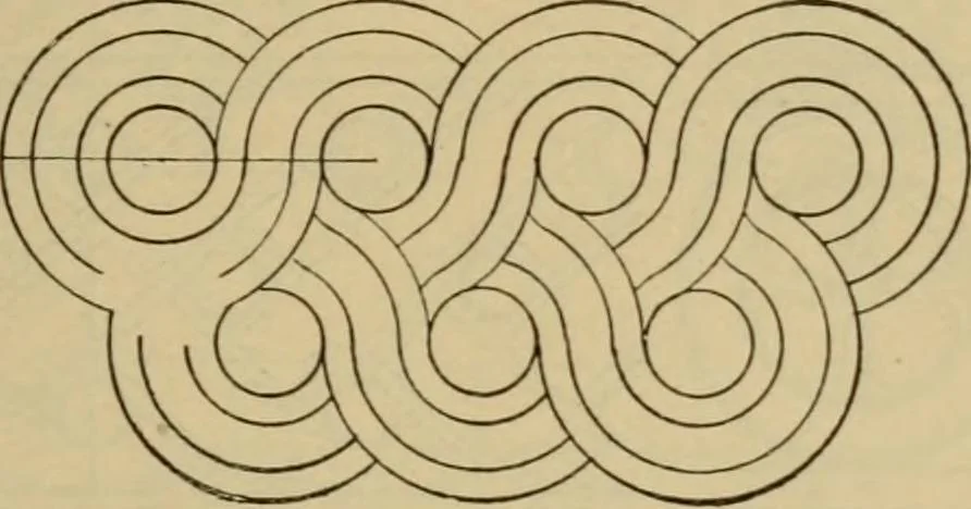 An illustration from Geometrical drawing and design, 1913, leaf 213
