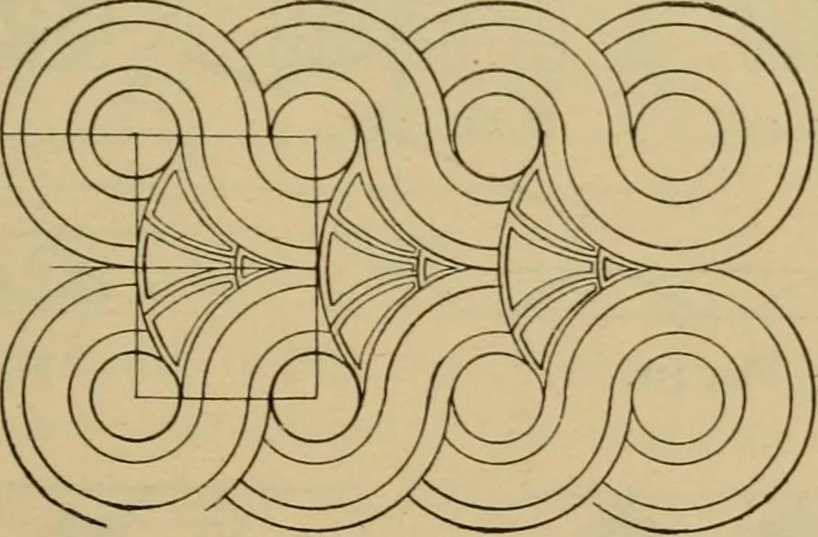 An illustration from Geometrical drawing and design, 1913, leaf 213