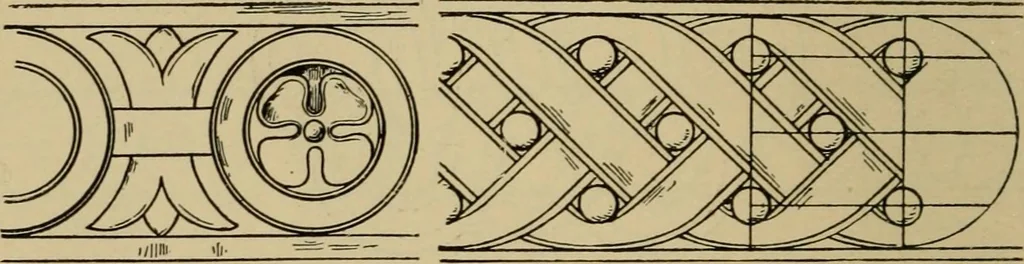 An illustration from Geometrical drawing and design, 1913, leaf 214