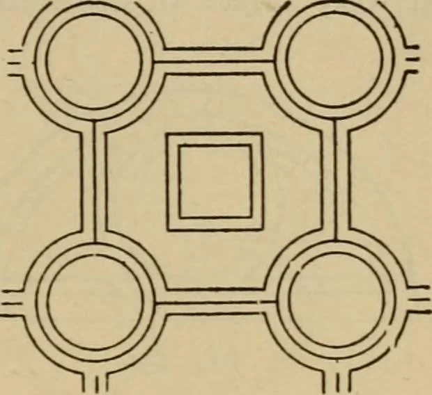 An illustration from Geometrical drawing and design, 1913, leaf 217