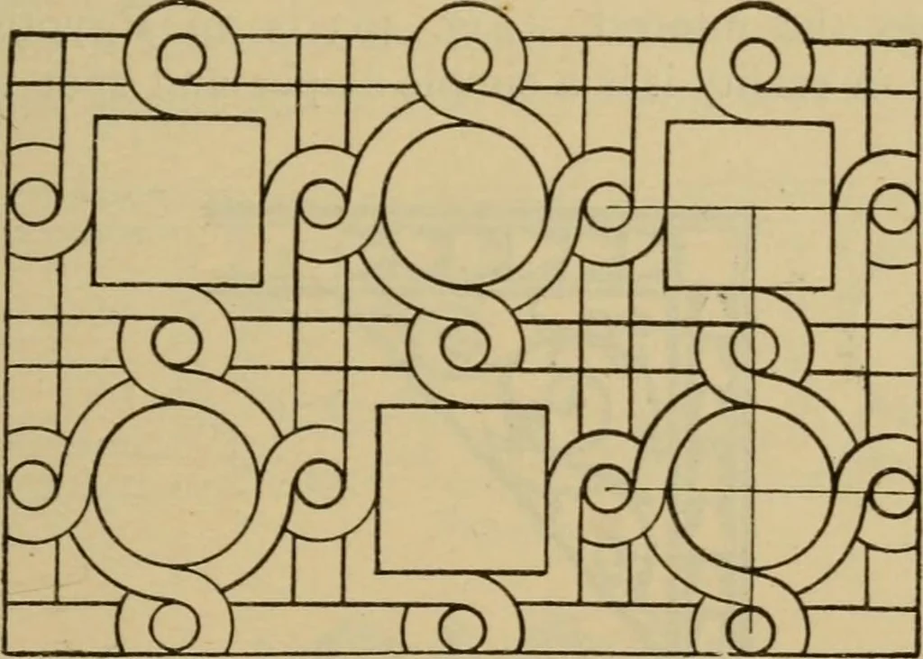 An illustration from Geometrical drawing and design, 1913, leaf 227
